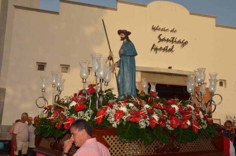 Imagen de archivo de la procesión de Santiago Apóstol en Lomo Cementerio (Foto TA)